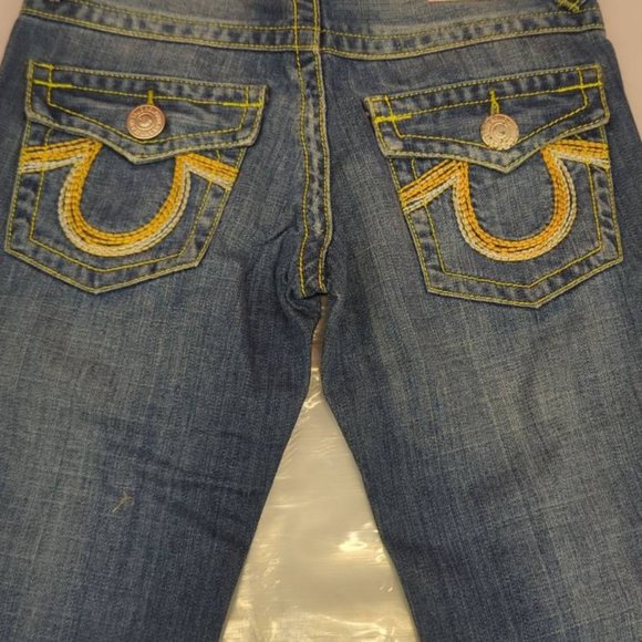 New True Religion Boot Cut Jeans Size 26 Inseam 31 Rainbow Joey - Picture 8 of 13